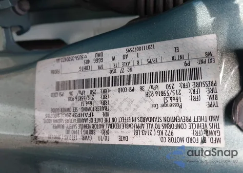 2012 Ford Focus Se from USA, damaged, VIN 1FAHP3F29CL260785